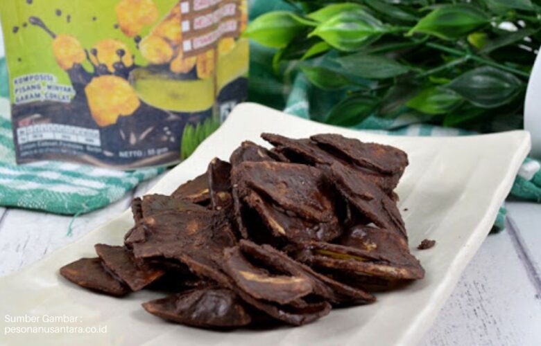 Keripik pisang coklat