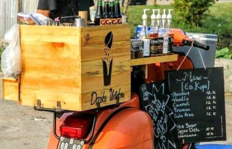 usaha kopi keliling pakai motor