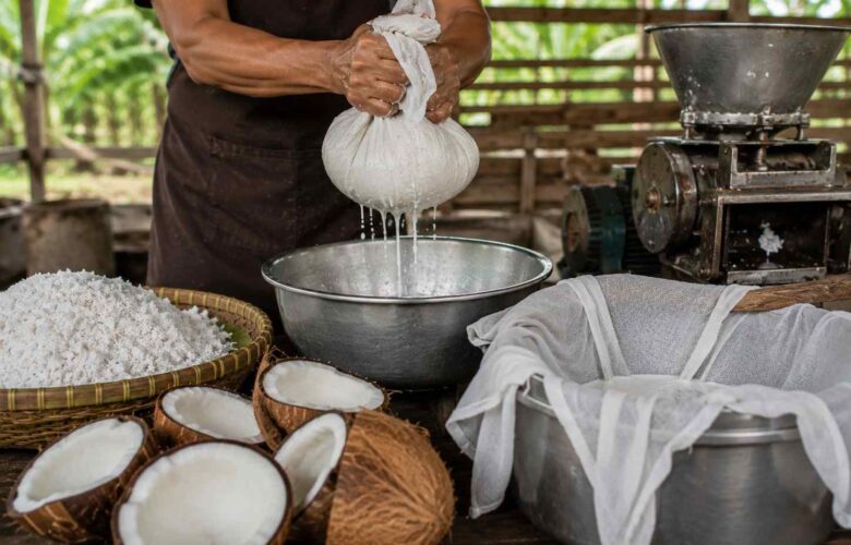 proses pengolahan santan kelapa