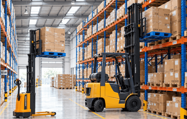 perbedaan hand stacker dan forklift