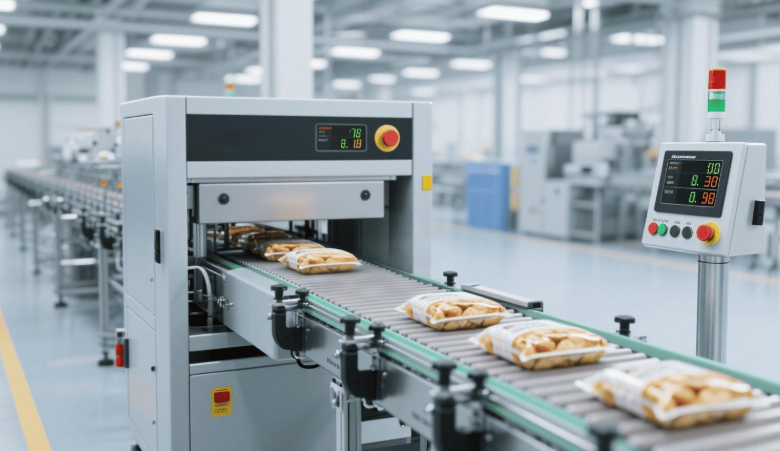 Standar akurasi check weigher pada proses penimbangan otomatis di lini produksi industri.
